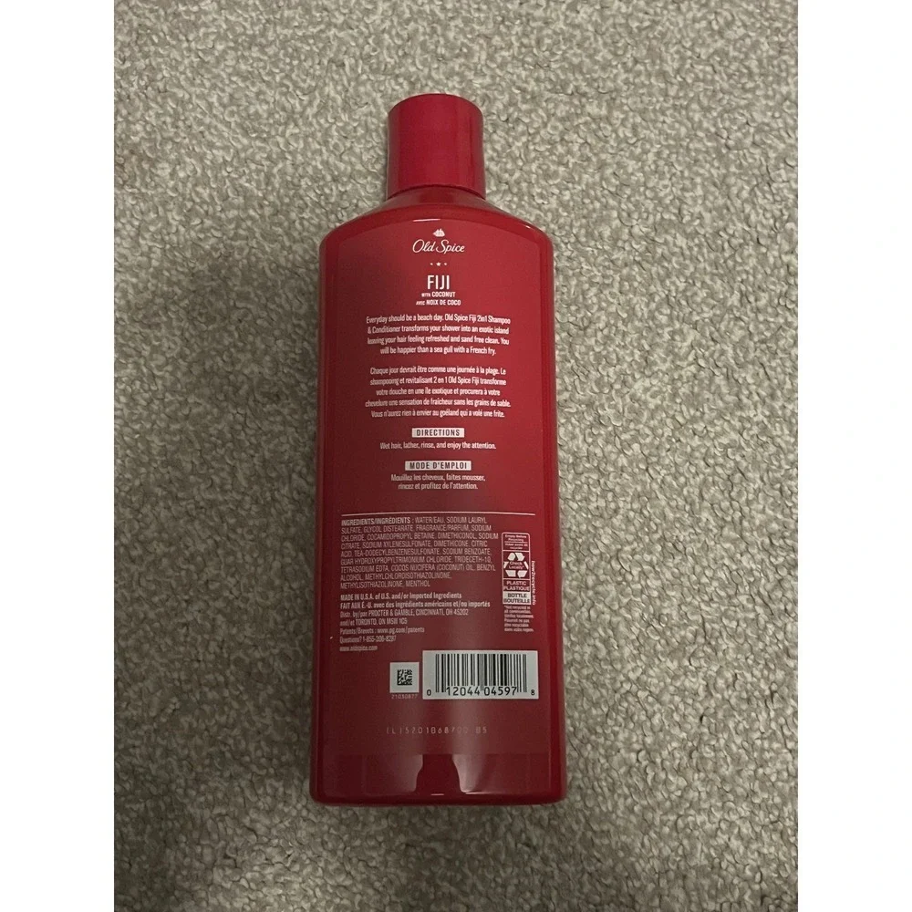 Old Spice Fiji 2in1 Shampoo and Conditioner with Coconut for Men 13.5 FL OZ